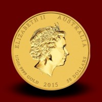 15,5940 g, Australian Lunar Gold Coin - Year of Goat 2015