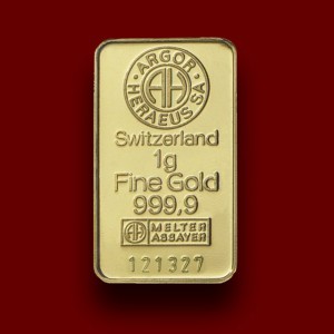 1 g,  Gold bar
