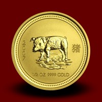 15,594 g, Australian Lunar Gold Coin - pig (2007)