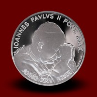 22 g, srebrnik Pontifikat papeža Janeza Pavla II - 25. obletnica papeževanja