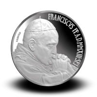 18 g, srebrnik Pontifikat papeža Frančiška - Začetek papeževanja papeža Frančiška