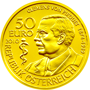 10,14 g, Clemens von Pirquet (2010), Celebrated Physicians of Austria Series