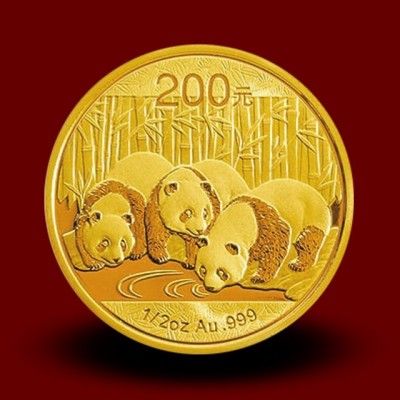 15,57 g, Zlati Kitajski panda / China Panda Gold Coin 2013