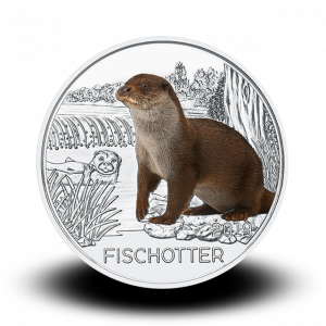 16 g (Cu/Ni), Vidra - 3 € zbirateljski kovanec (2019), serija Živali v barvah 