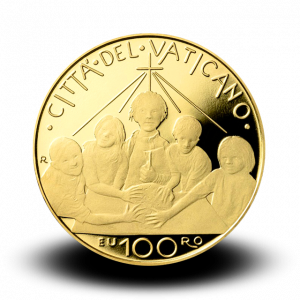 30 g, zlatnik Pontifikat papeža Frančiška - Drugi vatikanski koncil, Gravissimum Educationis, 2022