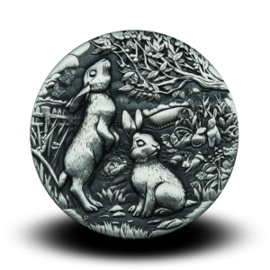 31,1035 g, Srebrni lunin koledar s POZLATO - tiger 2022