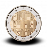 2 € coin, 150th anniversary of birth of architect Jože Plecnik, 2022 / BU