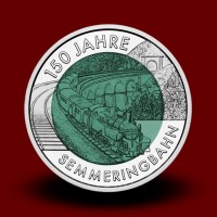 16,5 g (Ag/Nb) - 150 let Semmerinške železnice / 150 Jahre Semmeringbahn (2004), bimetalni kovanec** - RAZPRODANO