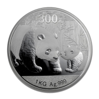 1000 g, Srebrni Kitajski panda - 2015