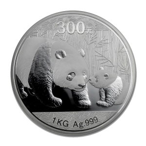 1000 g, Srebrni Kitajski panda - 2015