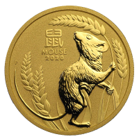 7,8070 g, Zlati lunin koledar - miš 2020