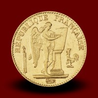 6,46 g, Zlati kovanec / 20 Frfs Angel