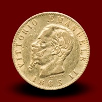 6,46 g, Zlati kovanec / 20 Lire Vittorio Emanuele II