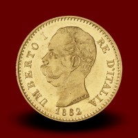 6,46 g, Zlati kovanec / 20 Lire Umberto I